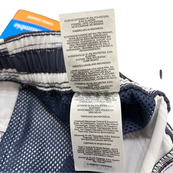 Columbia Womens Omni-Shade Regular Fit Striped Navy & White Shorts Size S - New - Picture 7 of 8